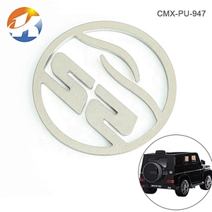 Round with Hollow Logo Adhesive Metal Name Tag, Custom Metal Logo for Car and Machine