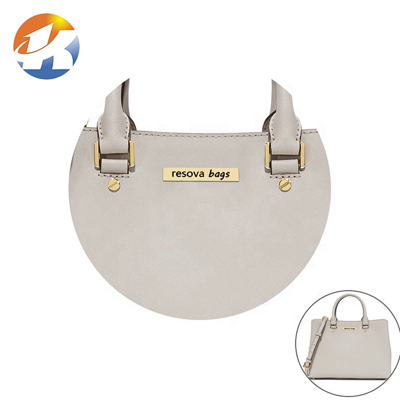 Rectangle Light Gold Metal Name Plate, Custom Metal Logo Label for Bag Hardware