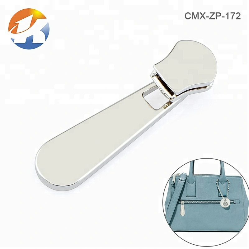 Custom Nickel Metal Zipper Slider and Puller, Engraved Logo Zipper Puller Design, Metal Zipper Pulls for Handbags and Garment