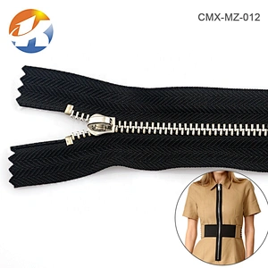 Garment Accessories Custom Metal Silver Zipper, Wholesale Factory Price Metal Zipper for Bags and Clothing