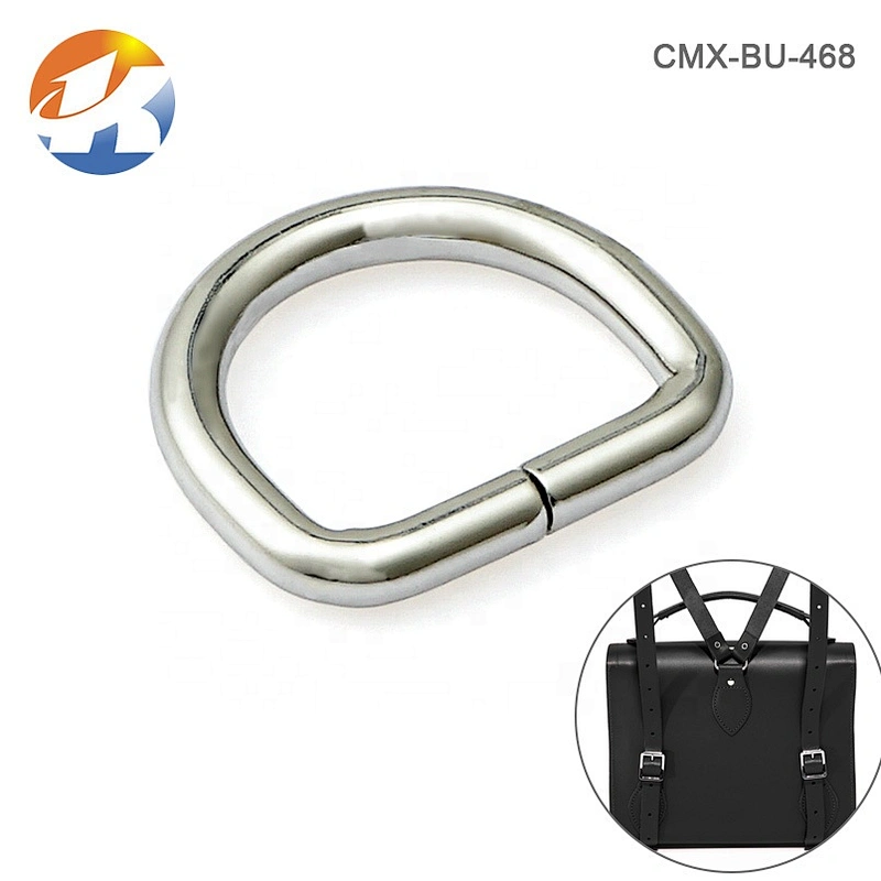 Bag Hardware Accessories Iron 20mm Metal D Ring, Wholesale Factory Price Nickel D-ring Buckle for Backpack