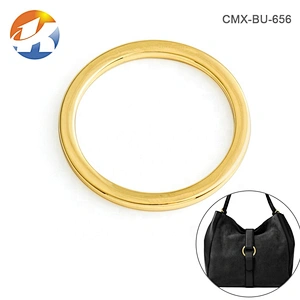 Bag Accessories Wholesale Zinc Alloy Shiny Gold 22mm Metal O Ring for Clothing and Bags