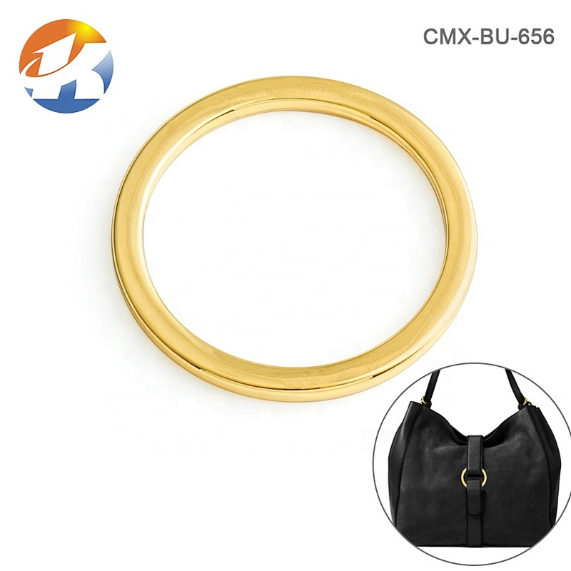 Bag Accessories Wholesale Zinc Alloy Shiny Gold 22mm Metal O Ring for Clothing and Bags