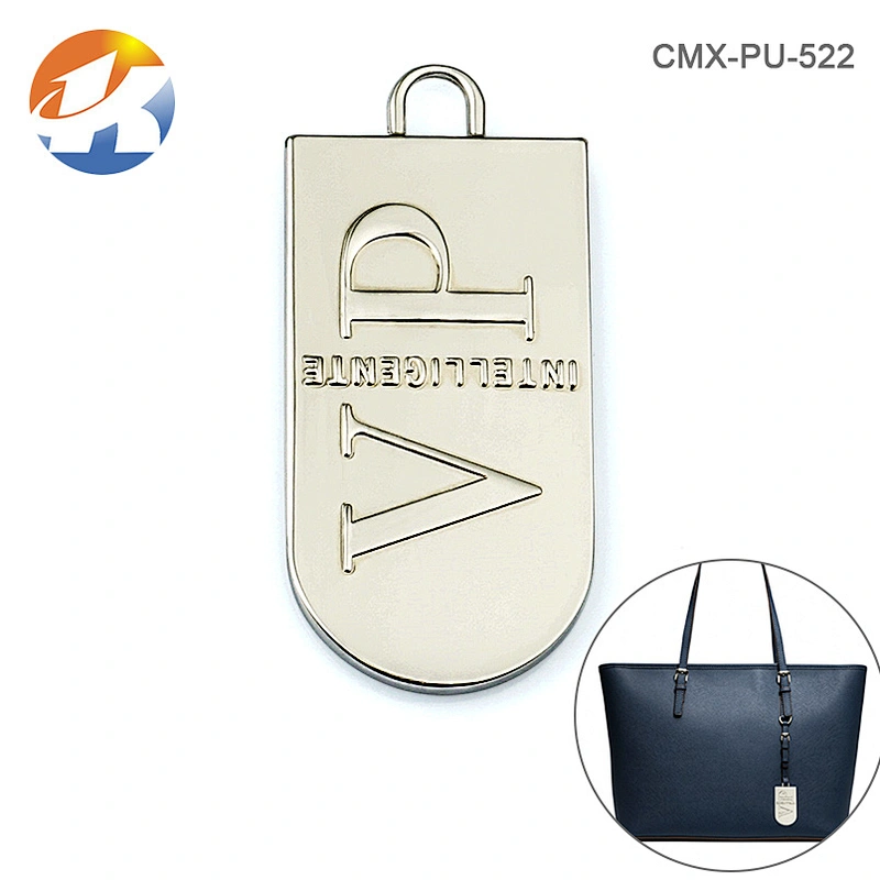VIP Embossed Logo Hanging Bag Brand Logo Metal Tag