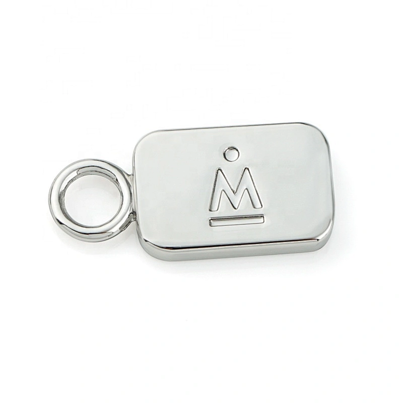 Zinc Alloy Personalised Custom Logo Metal Brand Tags for Leather Bags, Engraved Logo Metal Hanging Plate for Bags