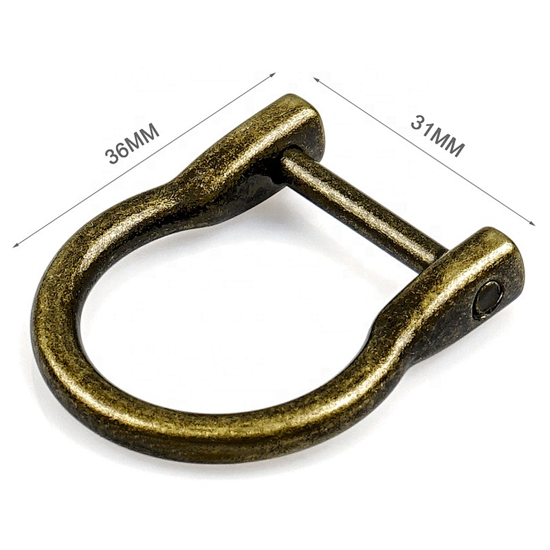 Wholesale Bag Accessories Antique Brass Metal D Ring, Zinc Alloy Bronze Metal D-ring for Backpack