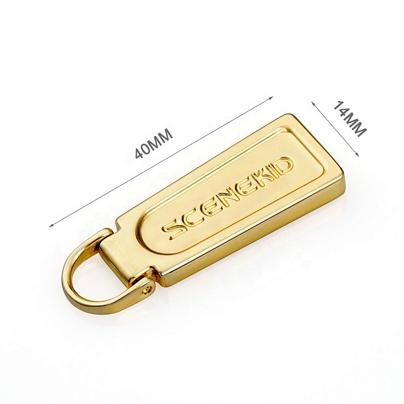 Professional Custom High Quality Bags Hardware Metal Gold Zipper Pull for Garment and Handbags