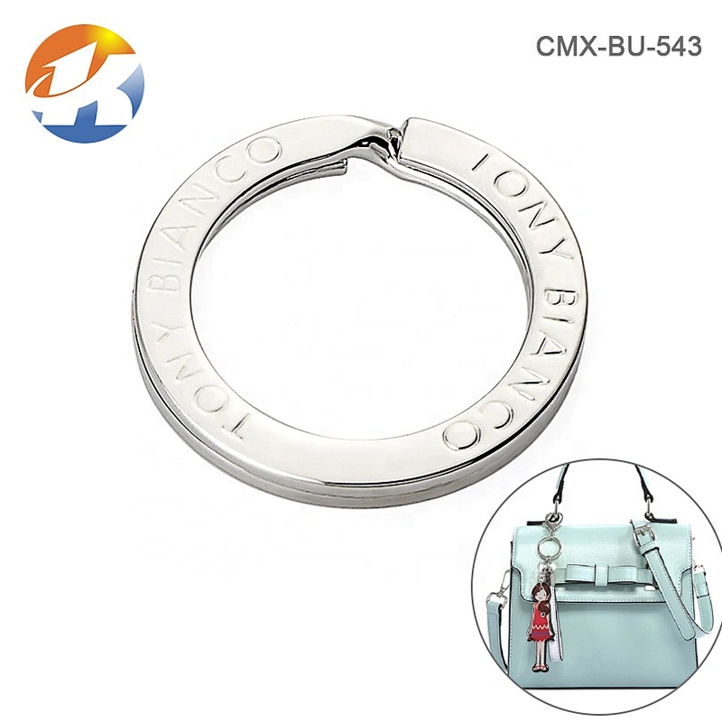 Wholesale Cheap Metal O Ring Keychain, Custom Engraved Logo Metal Keychain Ring