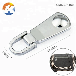Custom Engraved Logo Black Metal Zip Puller for Bags, Zinc Alloy Metal Zipper Pull for Backpack