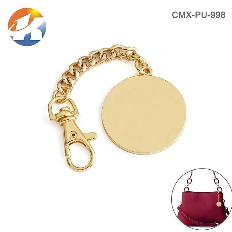 Custom Round Shape Metal Logo Tag, Design Gold Metal Labels Tag For Handbags