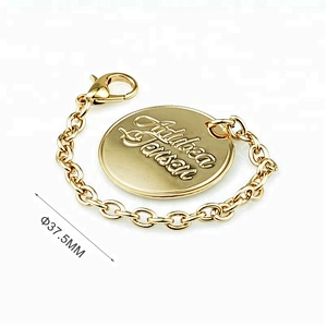 Special Style Engraving Hollow Logo Metal Bag Label Tags For Handbags