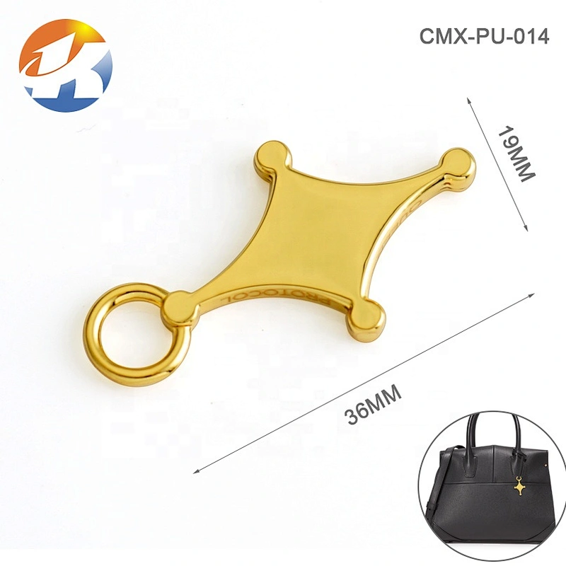 High End Bag Hardware Custom Logo Brand Metal Logo Hang Tags For Handbags