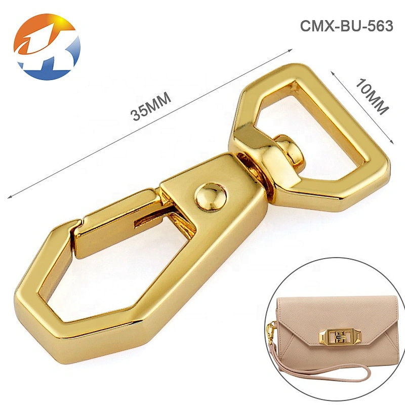 High End Handbag/Purse Hardware Gold Metal Snap Hook