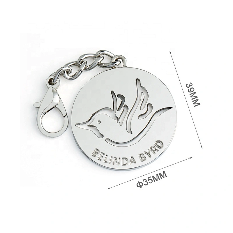 Special Style Engraving Hollow Logo Metal Bag Label Tags For Handbags