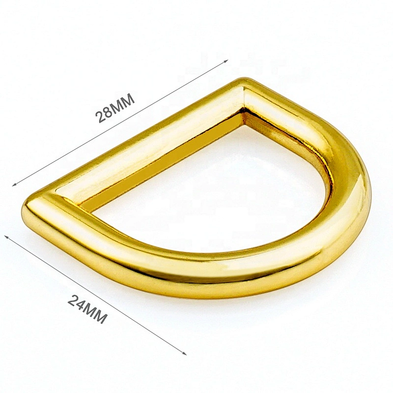 High End Quality Hang Plating Shiny Gold D Ring Metal for Handbags