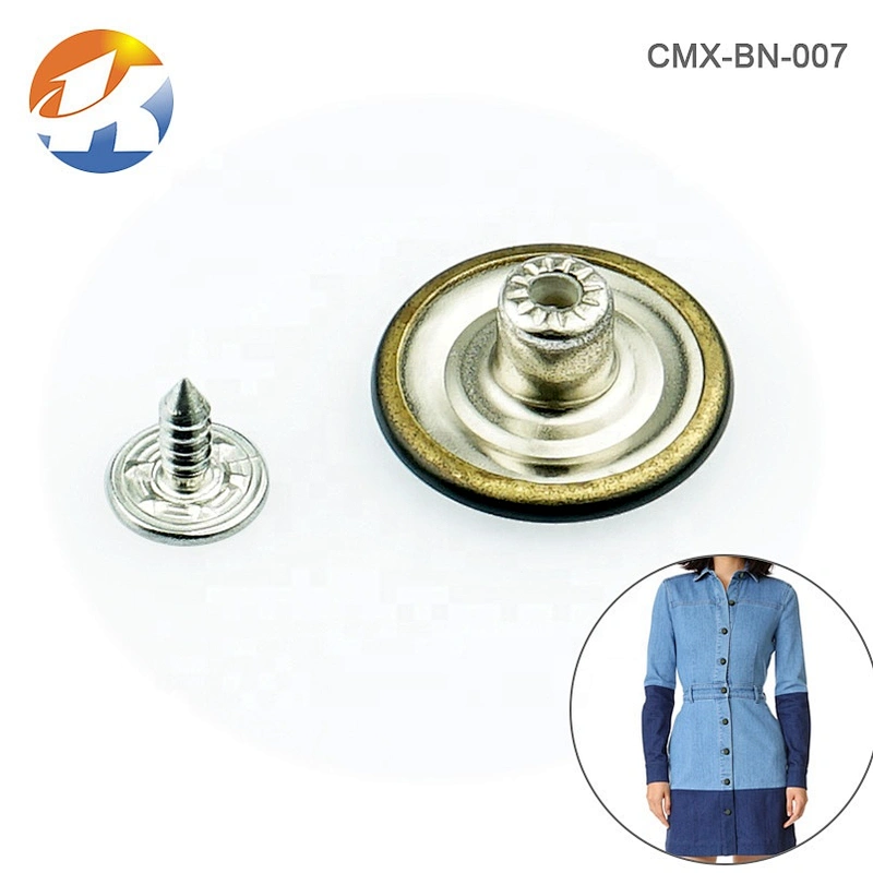Custom Engraved Logo Jeans Metal Button For Clothes, Black Metal Button For Jackets