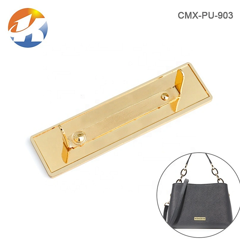 OEM ODM Bag Accessories Zinc Alloy Die-casting Metal Label, Design Gold Engraved Metal Logo Plate for Handbags,