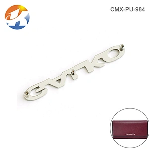 Handbag Hardware Custom Silver Letters Metal Logo Plate for Purse, Bag Accessories Metal Letters Logo