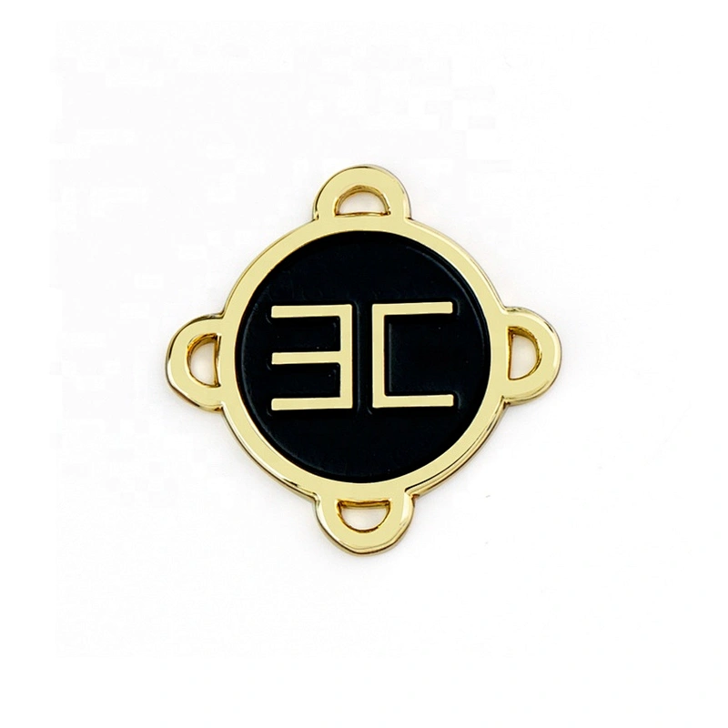 Kangsheng Factory Custom Shield Shape with Holes Sewing Metal Logo Plate, Design Engraved Metal Labels for Clothing*