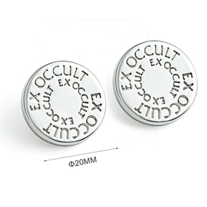 High Quality Custom Round Metal Engraving Tags With Hollow Logo