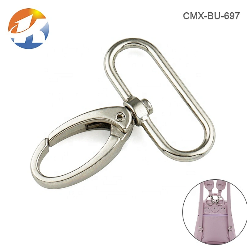 Factory Price Wholesale 38mm Swivel Metal Snap Hook, Bag Accessories Custom Nickel Metal Spring Snap Hook