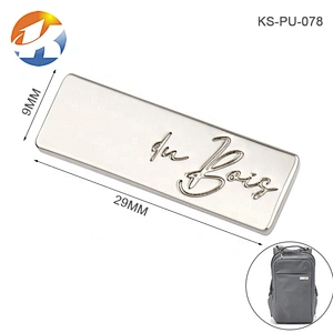 Bag Hardware Fashion Nickel Metal Logo Label, Custom Metal Engraved Label Plate Handbag