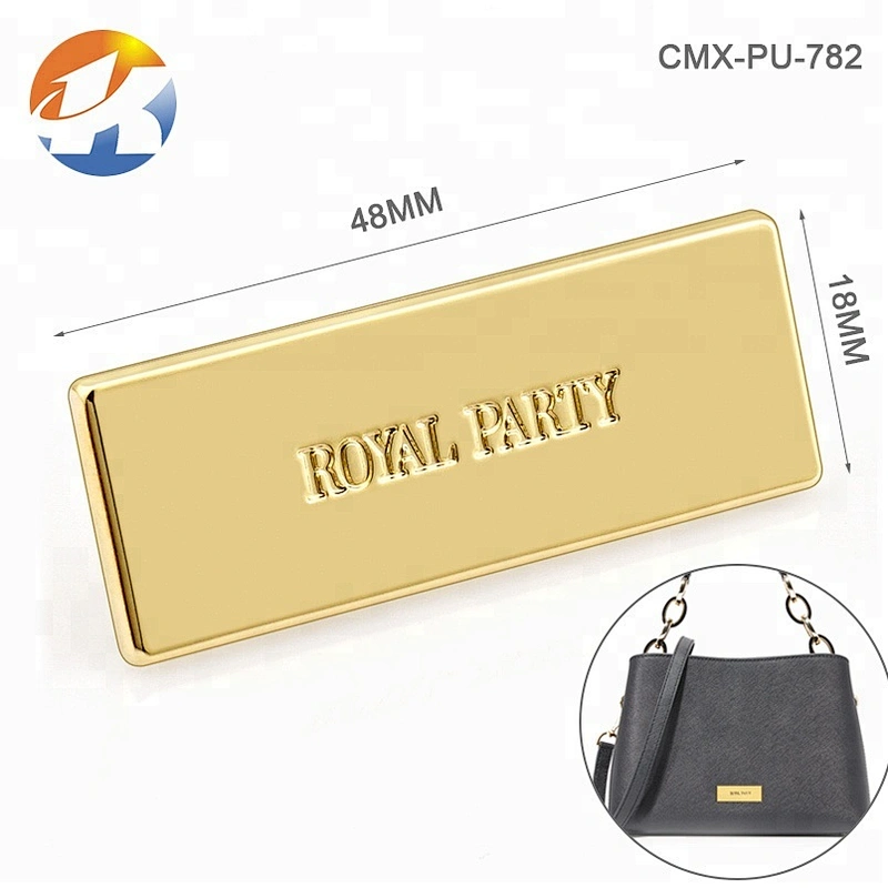 Bag Hardware Custom Cut Out Logo Style Metal Plate Logo