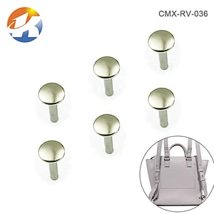 Wholesale Durabel Eco-friendly Cheap Metal Double Cap Rivet For Bag Garment Strap
