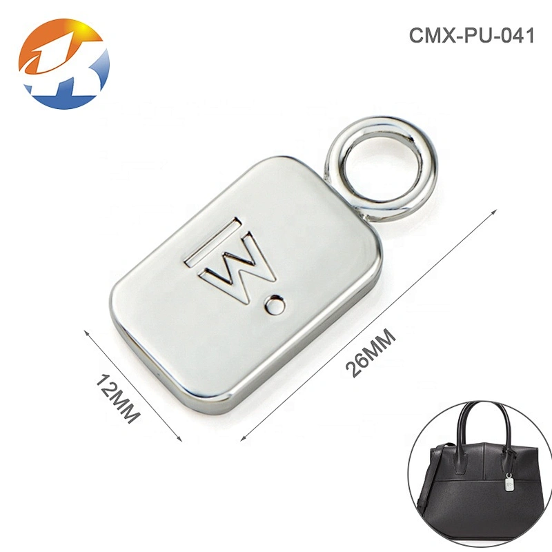 Zinc Alloy Personalised Custom Logo Metal Brand Tags for Leather Bags, Engraved Logo Metal Hanging Plate for Bags