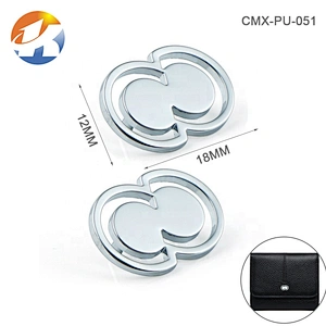 Manufacturer Custom Metal Brand Logo, Nickel Plated Small Metal Name Plates For Purse^