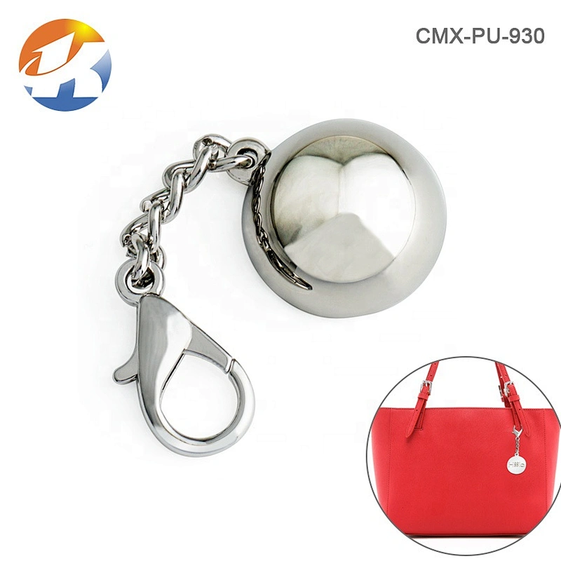 Wholesale Customize Bag Parts Hemispherical Metal Hang Logo Tag For Handbags
