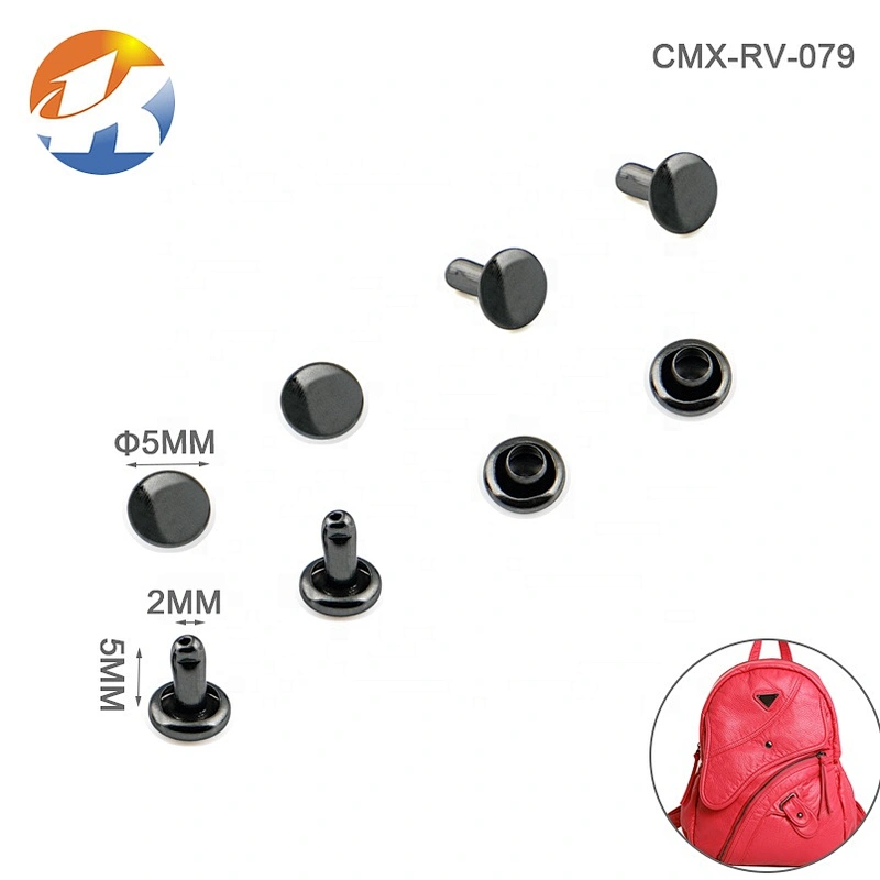 Dongguan Factory Direct Supply Bag Accessories Round Head Metal Iron Rivet For Shoe Clothing