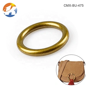 Wholesale Zinc Alloy Metal O Ring, 32mm Antique Brass Round Metal Ring Buckle for Bag