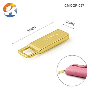 Custom Glossy Rose Gold Metal Zipper Pullers