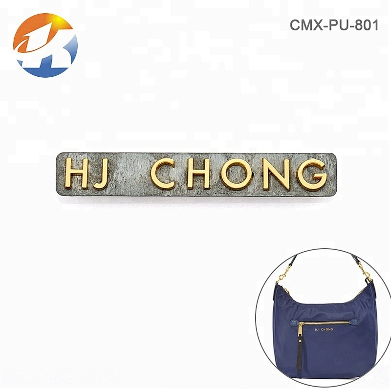 Purse Handbag Hardware Custom Gold Metal Separated Letters Metal Brand Logo Label, Small Metal Letters Plate Labels for Bags
