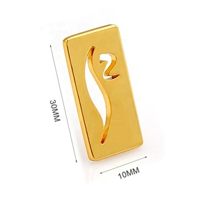 OEM ODM Bag Accessories Zinc Alloy Die-casting Metal Label, Design Gold Engraved Metal Logo Plate for Handbags,