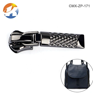 Gunmetal Plated Custom Metal Zipper Pull For Bags