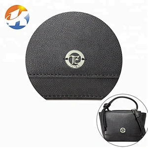 Custom Round With 2 Holes Cut Out Metal Sewing Logo