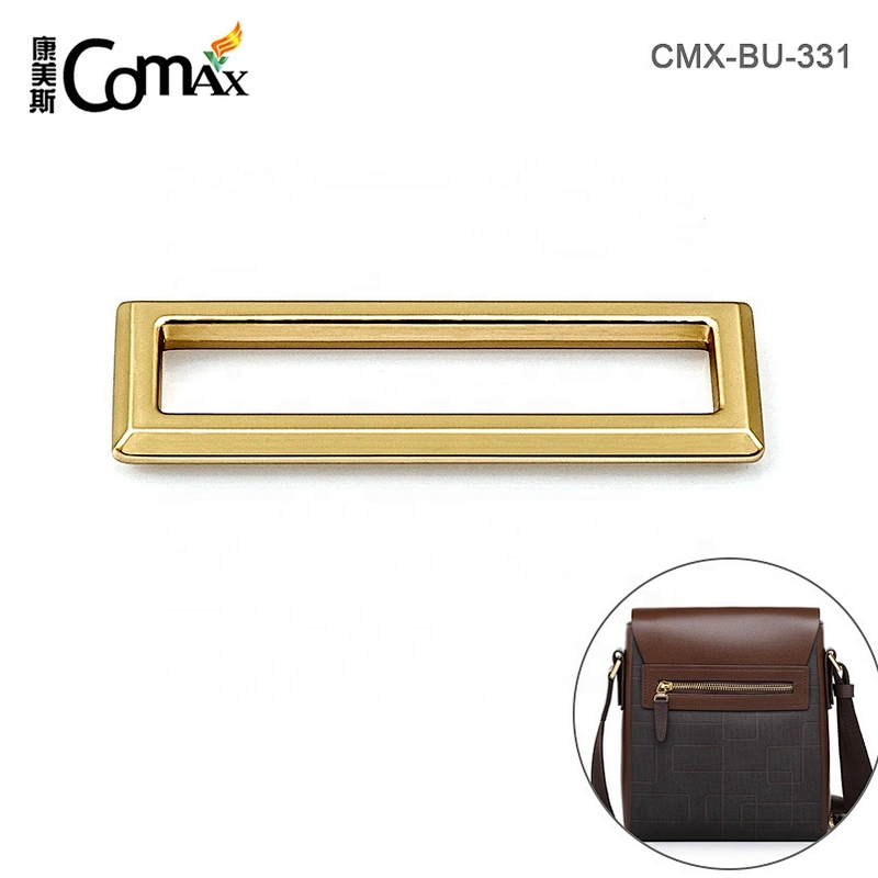 High-End Quality Bag Accessories Luggage Strap Metal Bag Buckle, Gold Plated Metal Rectangle Buckle for Strap