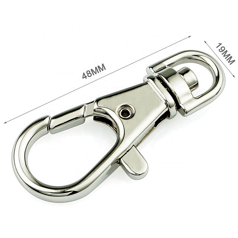 Hot Sale Zinc Alloy Black Dog Lead Strap Metal Hook, 38mm Metal Swivel Snap Hook For Bag