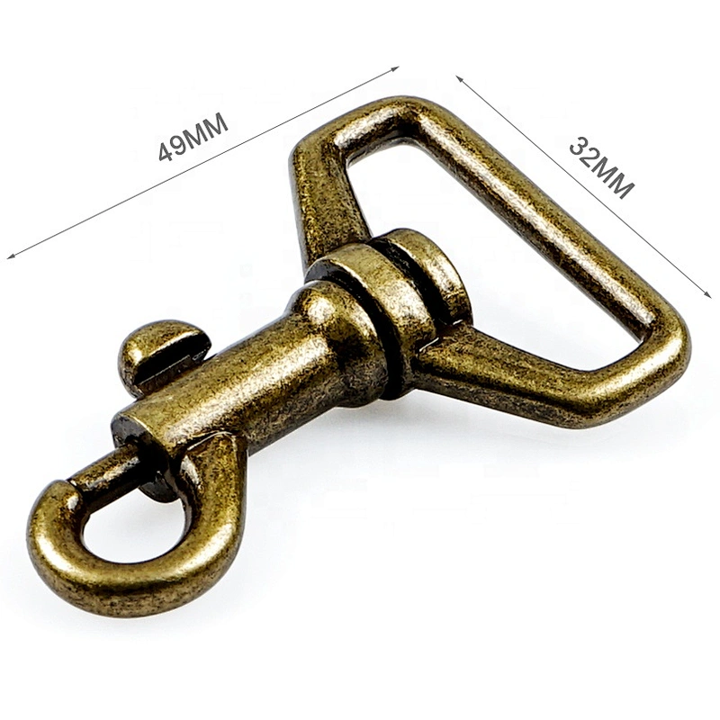 Wholesale Antique Brass Zinc Alloy Metal Bag Snap Hook, Factory Price Metal Hook Buckle for Bags^