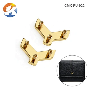 Kangsheng Factory Customized Small Metal Logo Label for Purse, Design Gold Plated Metal Logo*