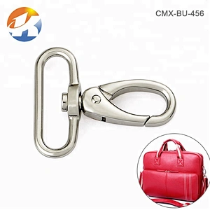 High Quality Wholesale 38mm Silver Zinc Alloy Metal Spring Snap Hook, Custom Metal Swivel Lanyard Snap Hook