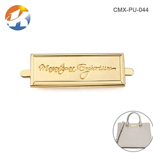ODM OEM Alloy Metal Plate With Engraved Logo, Custom Metal Brand Logo Label For Handbags*