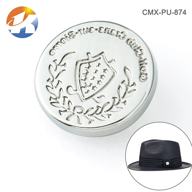 OEM ODM Bag Accessory Custom Metal Logo Tag for Purse, Nickel Small Metal Name Tag for Hats