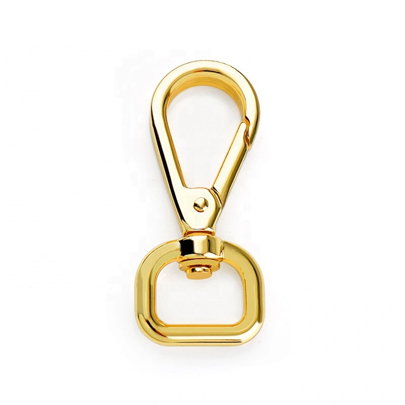 Zinc Alloy Bag Parts Hardware Metal Doggy Swivel Hook Buckle for Handbags, Silver Plated Metal Spring Hook