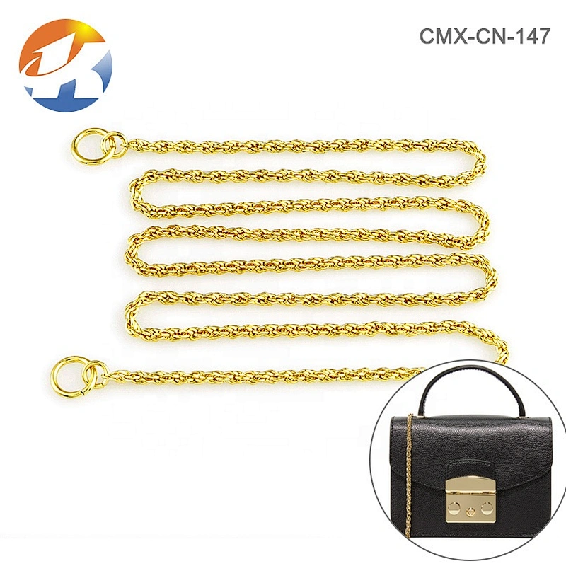 Small Size Knit Style Gold Metal Chain For Purses