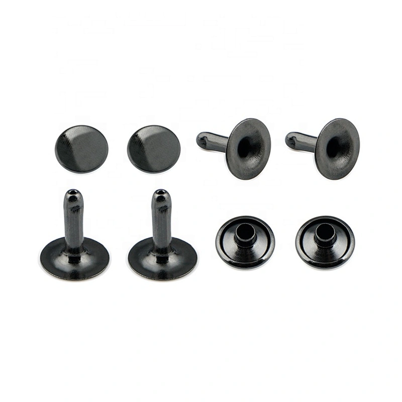 Factory Supply Bag Hardware Single Face Metal Rivet, 10mm Silver Metal Rivet For Garments