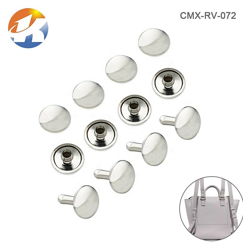 Hot Selling Metal Leather Bag Garment Round Metal Double Rivet Stud For Shoe