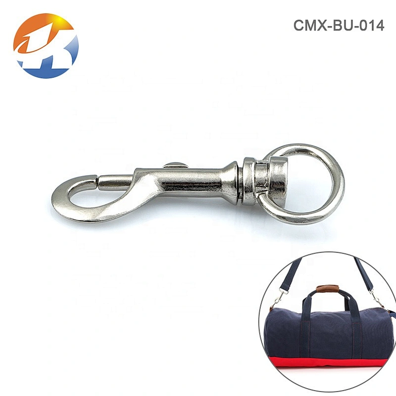 Factory Direct Wholesale Zinc Alloy Silver Plated Dog Metal Swivel Spring Snap Hook For Handbags